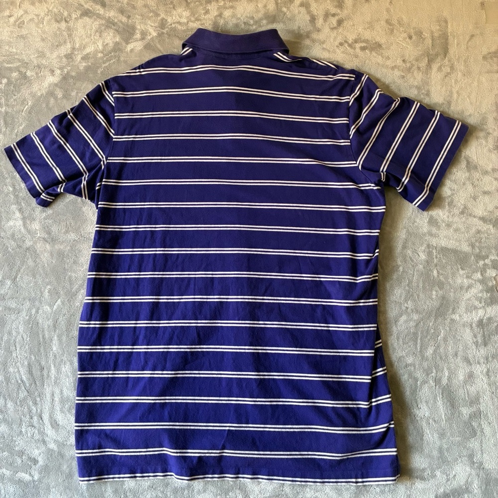 Ralph Lauren Polo Golf Men's Striped Blue Polo Shirt - Picture 3 of 5